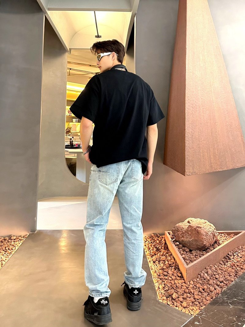 Light Wash Classic Fit Denim Jeans view