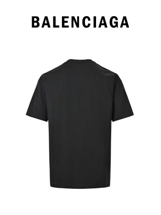 Balenciaga Graphic Print Black T-Shirt view 8