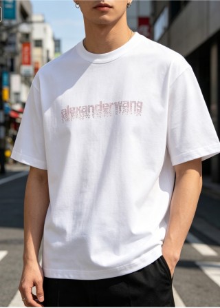 Alexander Wang White Logo T-Shirt view 2