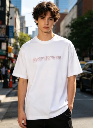 Alexander Wang White Logo T-Shirt view 3