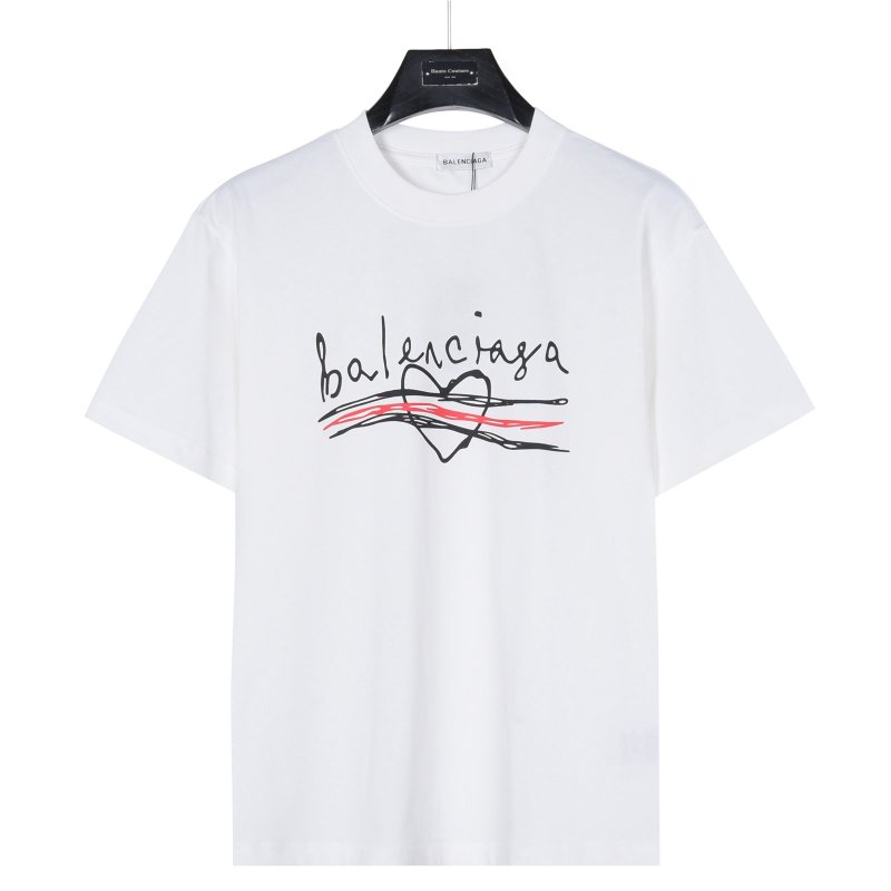 Balenciaga White Signature Graphic Short Sleeve T-Shirt view