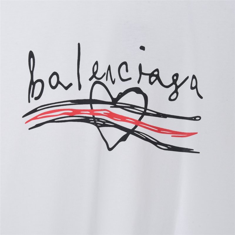 Balenciaga White Signature Graphic Short Sleeve T-Shirt view