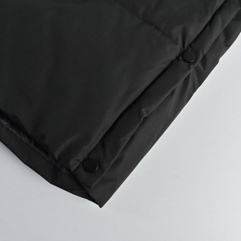 Adidas Black Down Puffer Jacket with White 3-Stripes view