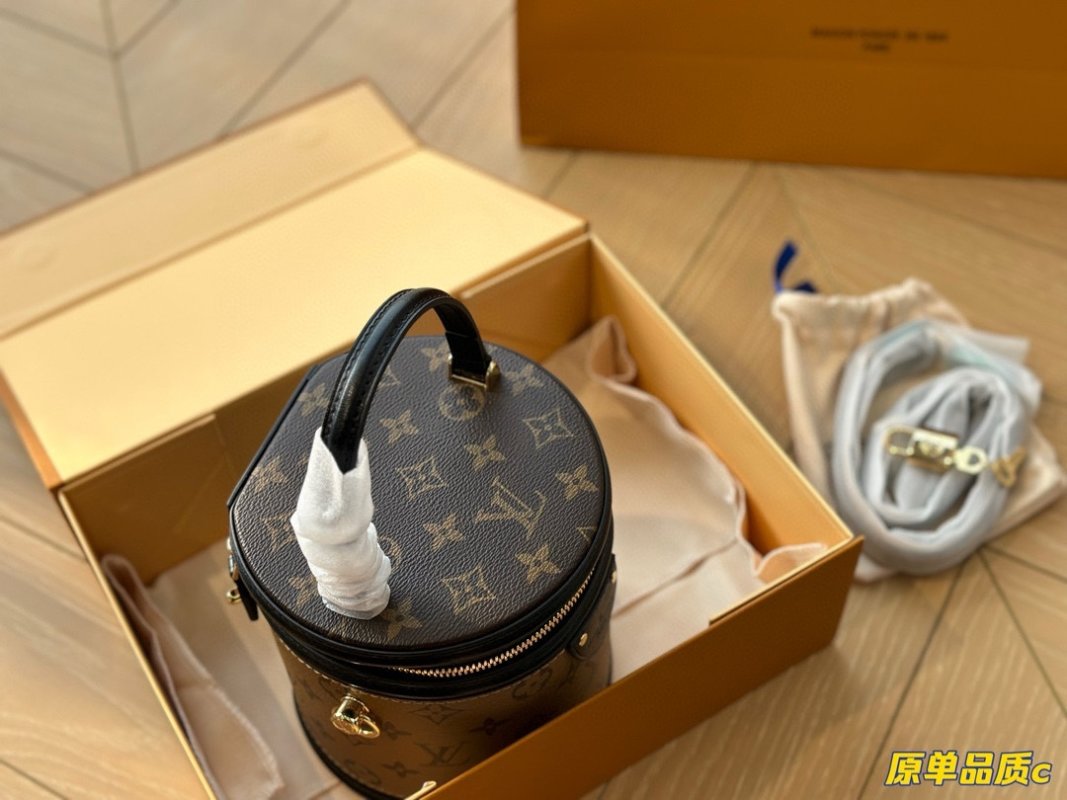 Louis Vuitton Monogram Cannes Barrel Bag - Tan/Black view
