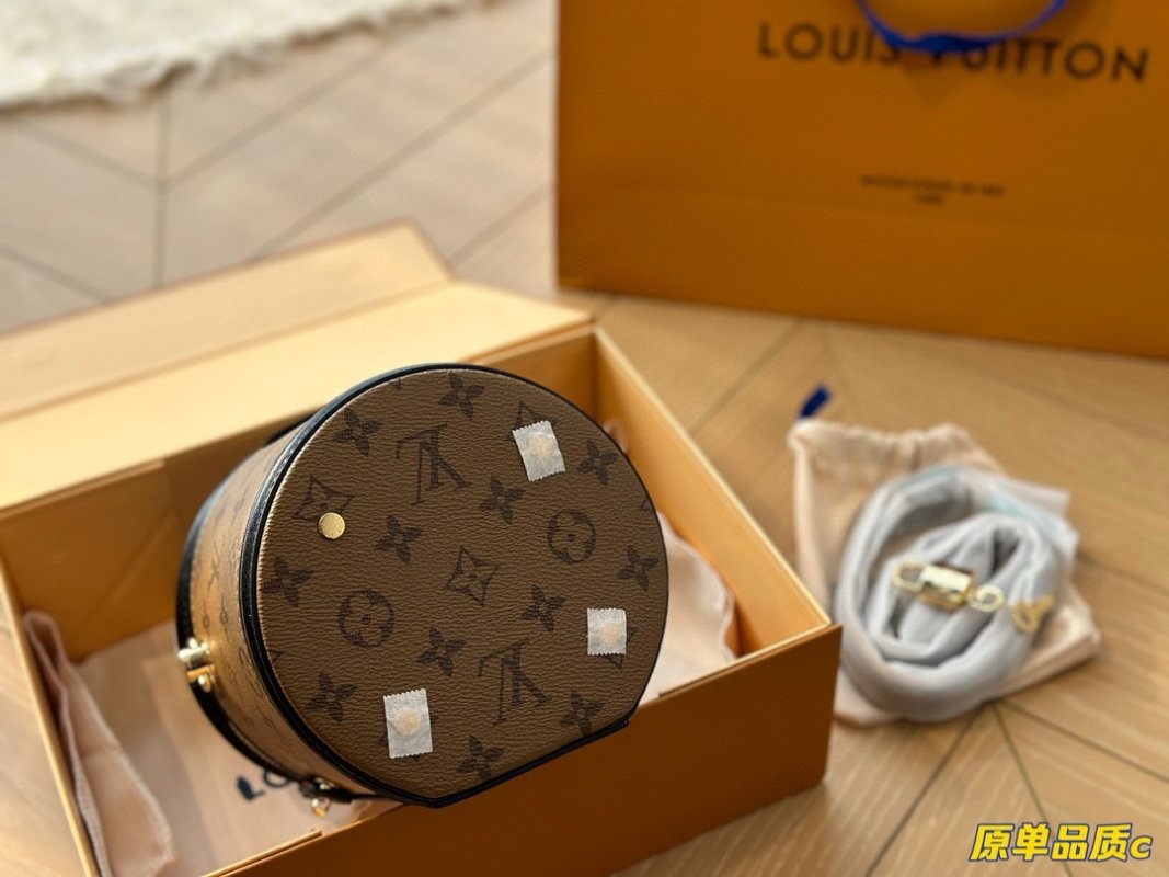 Louis Vuitton Monogram Cannes Barrel Bag - Tan/Black view