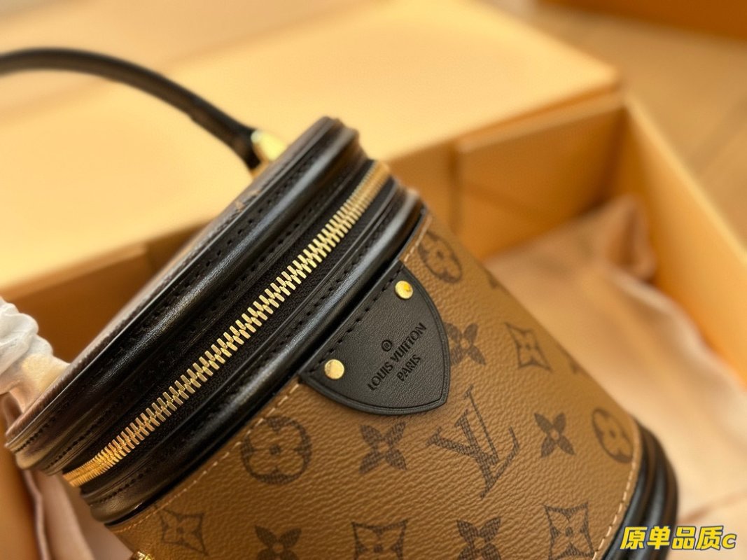 Louis Vuitton Monogram Cannes Barrel Bag - Tan/Black view