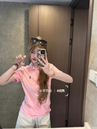 Polo Women's Pink Short-Sleeve Polo Shirt view 4
