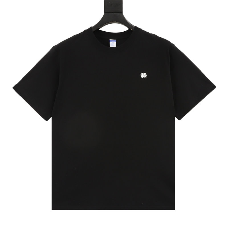 Black Minimalist Short Sleeve T-Shirt with Small Logo view