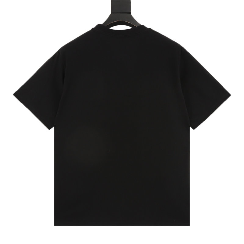 Black Minimalist Short Sleeve T-Shirt with Small Logo view