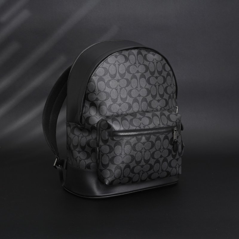Coach Classic Monogram Canvas West Backpack Black