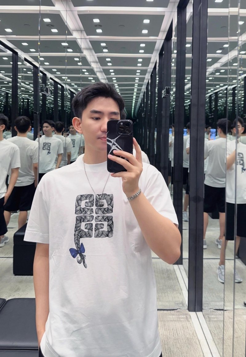 White Graphic Print Short Sleeve T-Shirt with Floral Cross Design