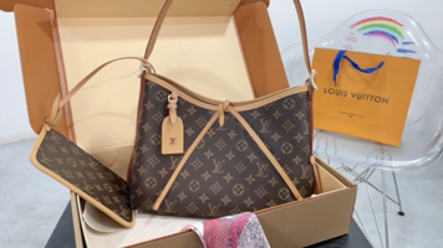 Louis Vuitton Monogram Canvas Shoulder Bag Tan