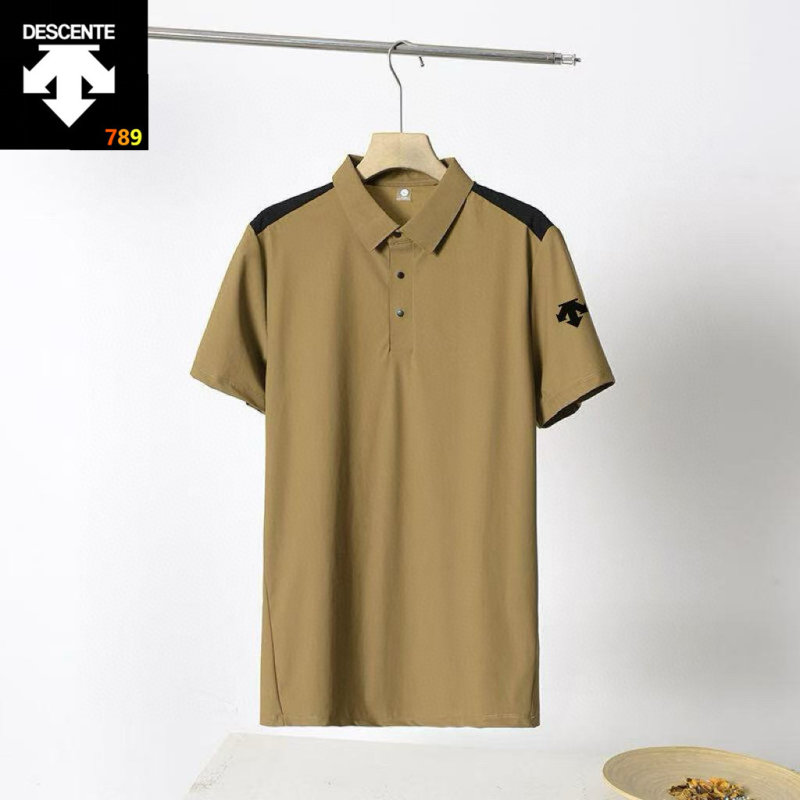 Descente Seamless Summer Polo Khaki Black