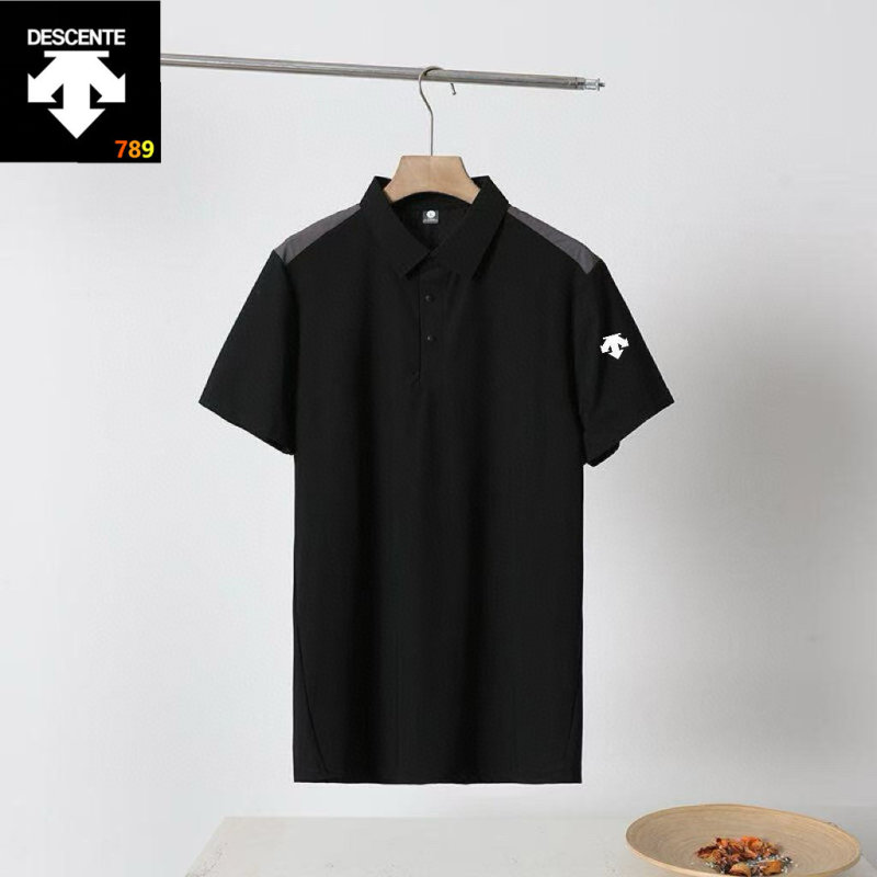 Descente Seamless Summer Polo Khaki Black view
