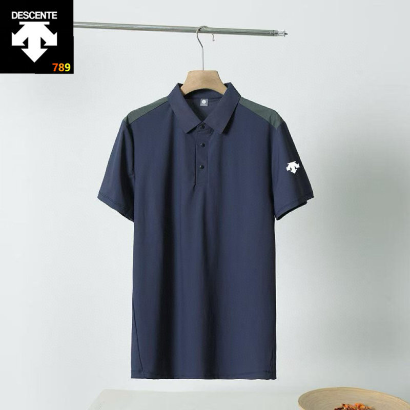 Descente Seamless Summer Polo Khaki Black view