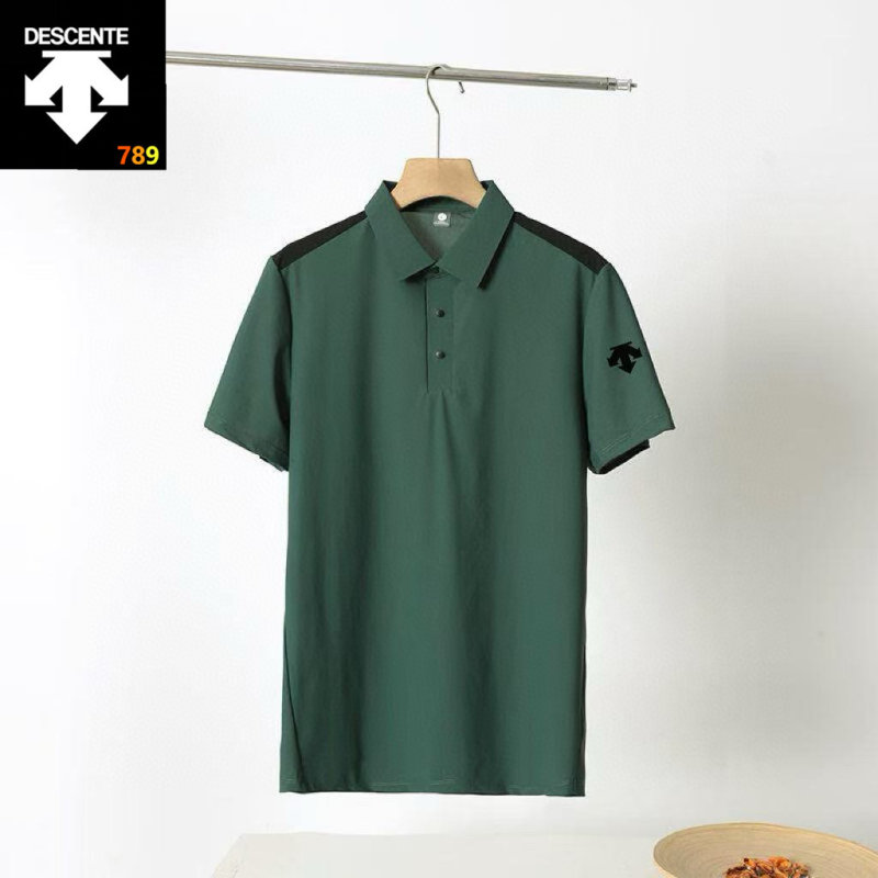 Descente Seamless Summer Polo Khaki Black view