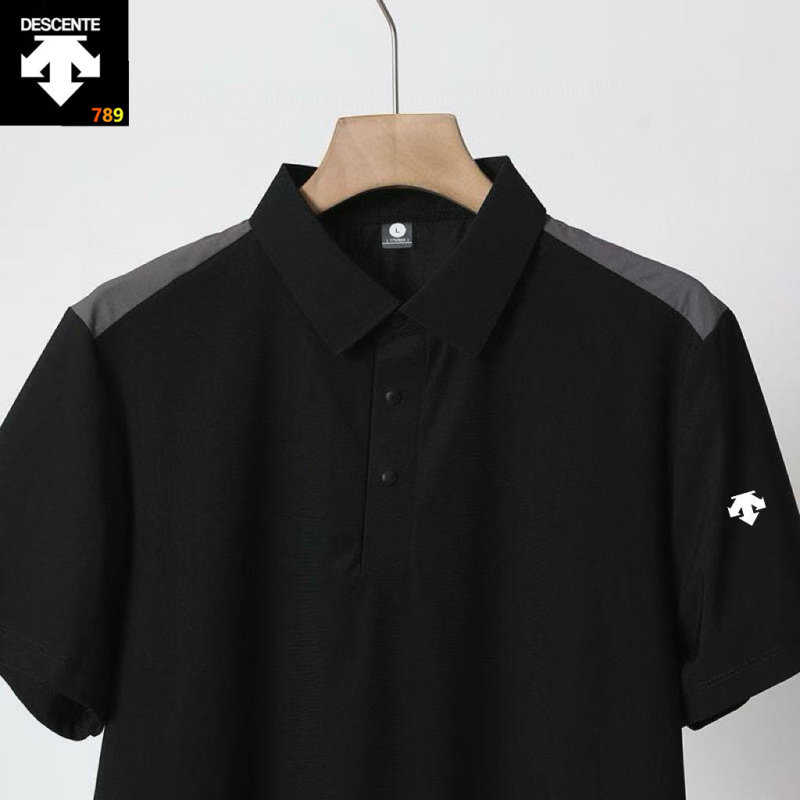 Descente Seamless Summer Polo Khaki Black view