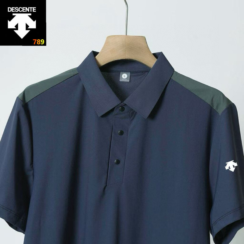 Descente Seamless Summer Polo Khaki Black view