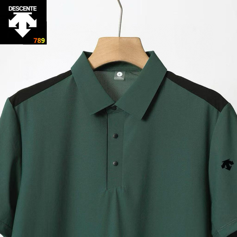 Descente Seamless Summer Polo Khaki Black view
