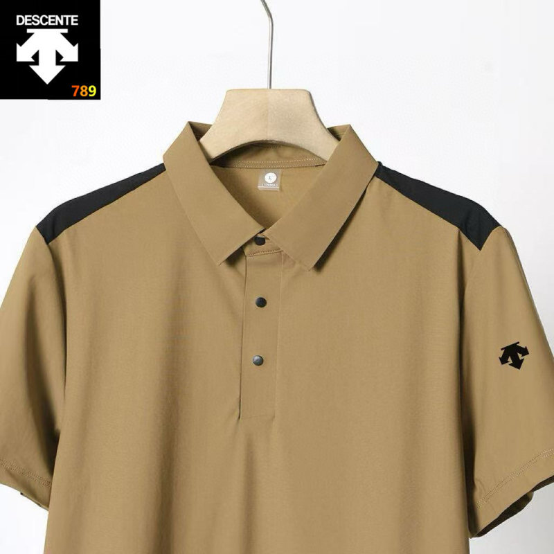 Descente Seamless Summer Polo Khaki Black view