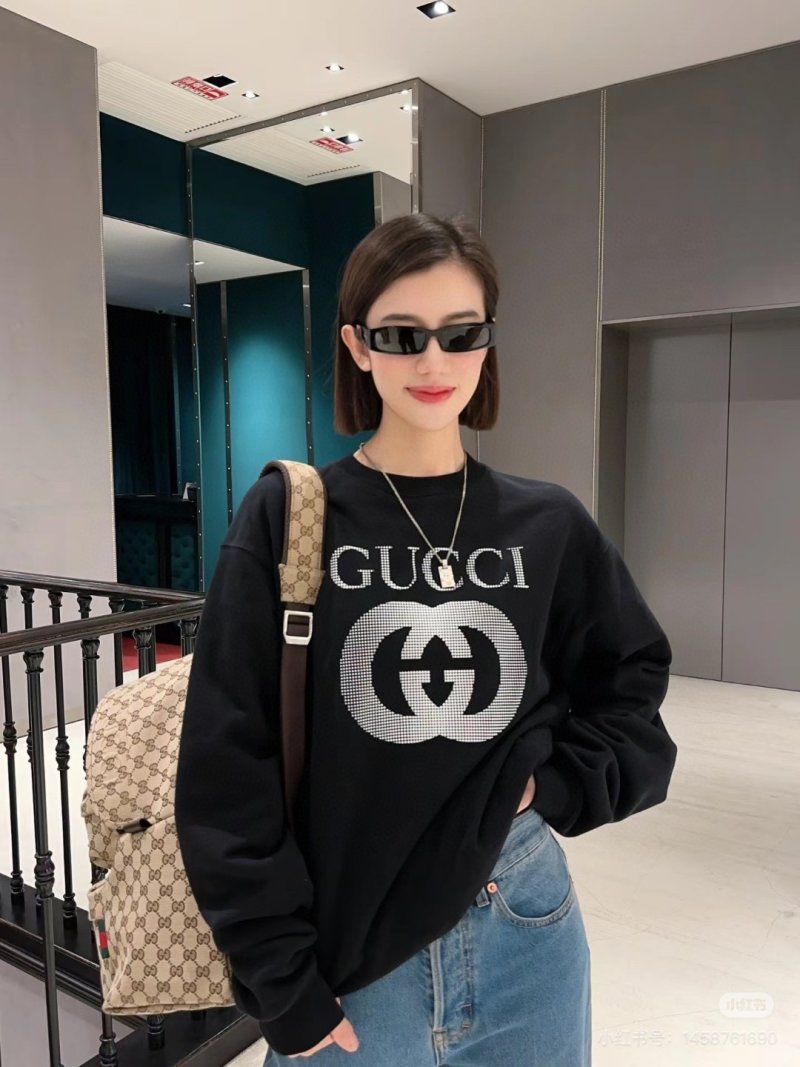 Gucci GG Logo Black Hoodie view