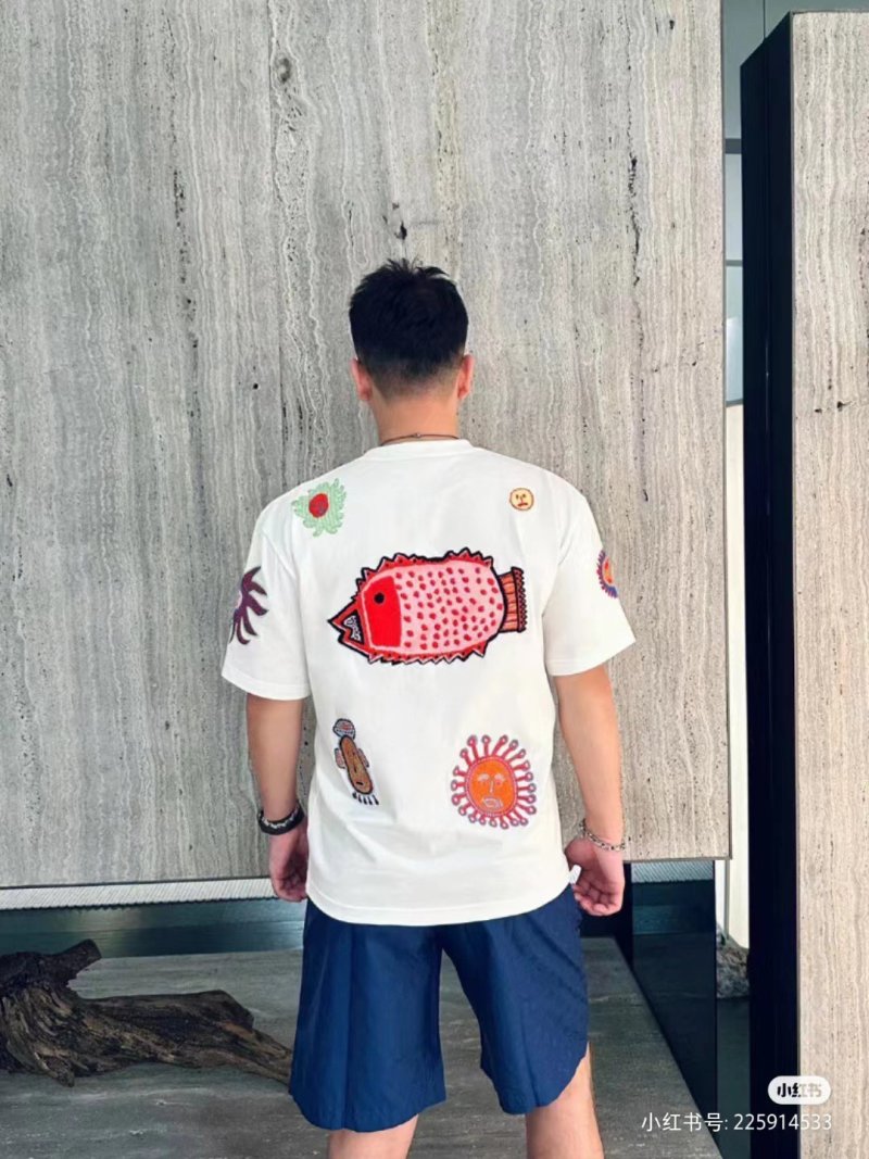 Colorful Graphic Print White Short Sleeve T-Shirt view