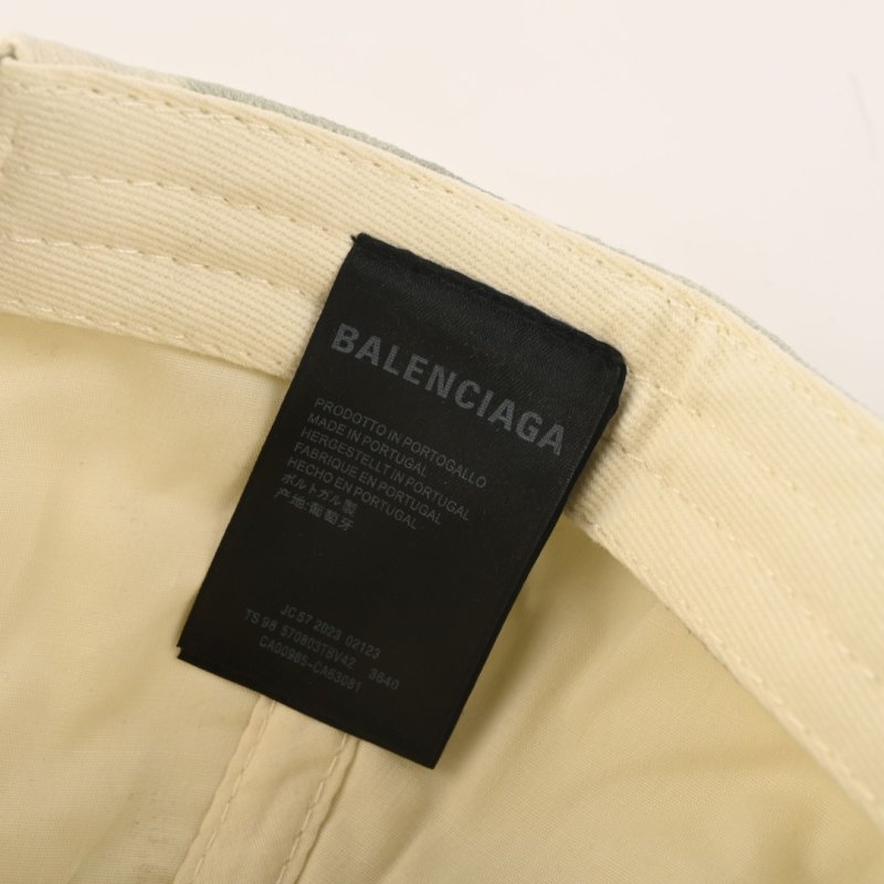 Balenciaga Wave Embroidered Distressed Baseball Cap - Sage view