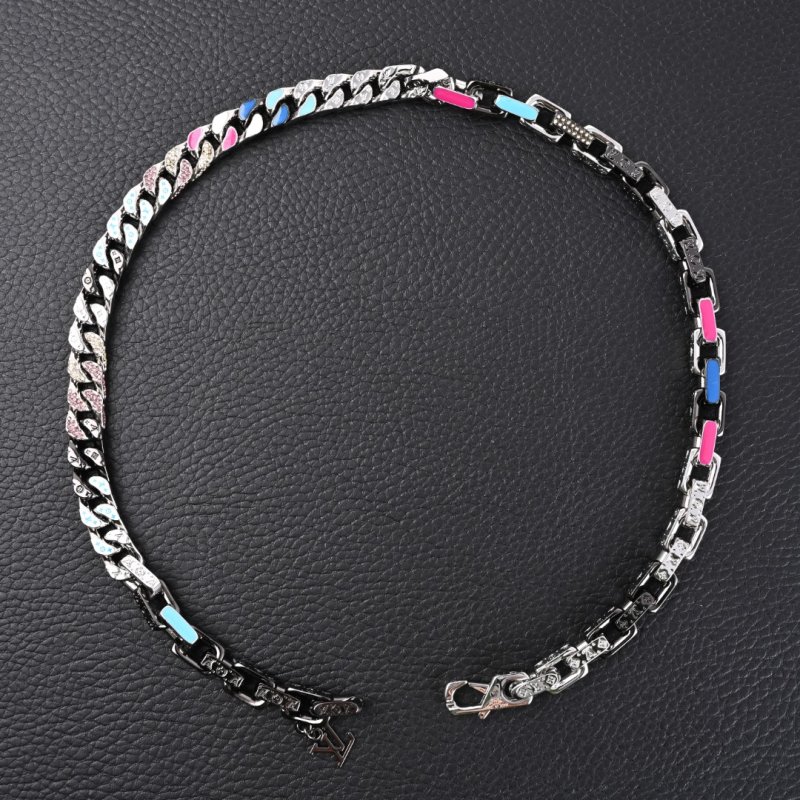 Louis Vuitton LV Chain Letter Colorful Necklace