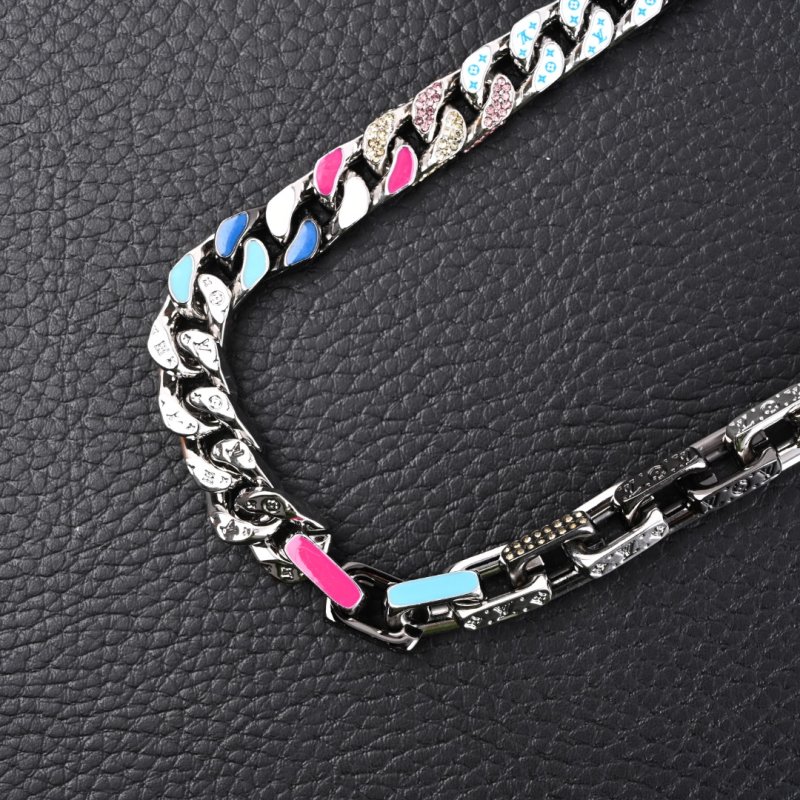 Louis Vuitton LV Chain Letter Colorful Necklace view