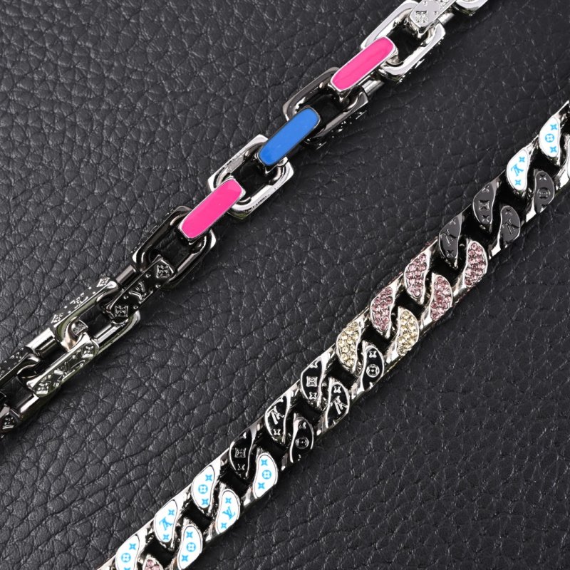 Louis Vuitton LV Chain Letter Colorful Necklace view