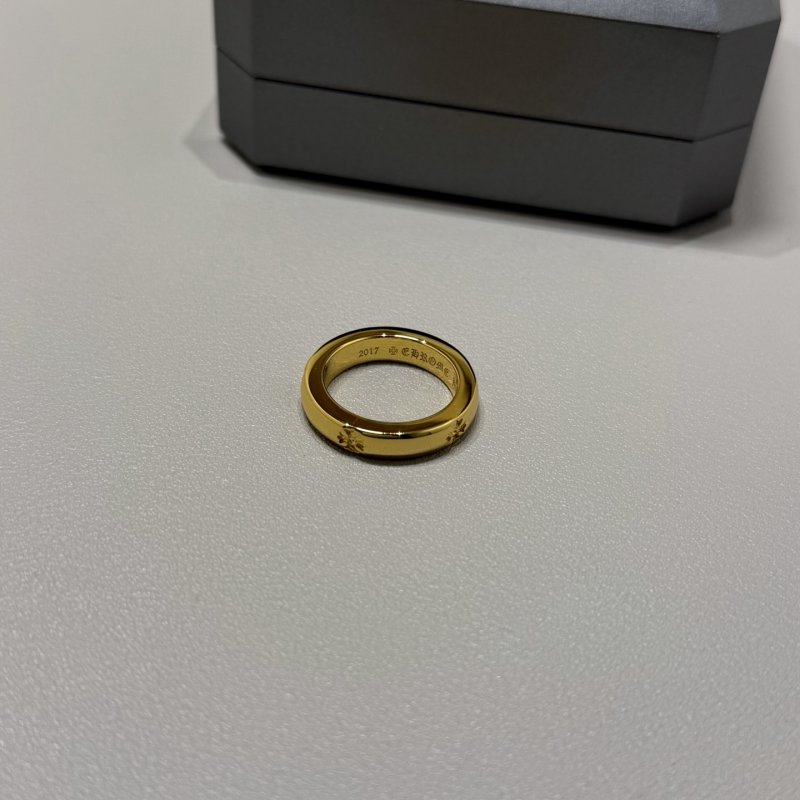 Chrome Hearts 22K Gold Cross Flower Ring