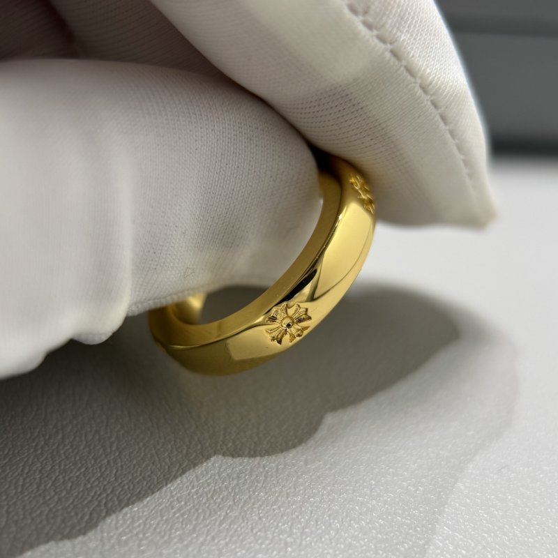 Chrome Hearts 22K Gold Cross Flower Ring view