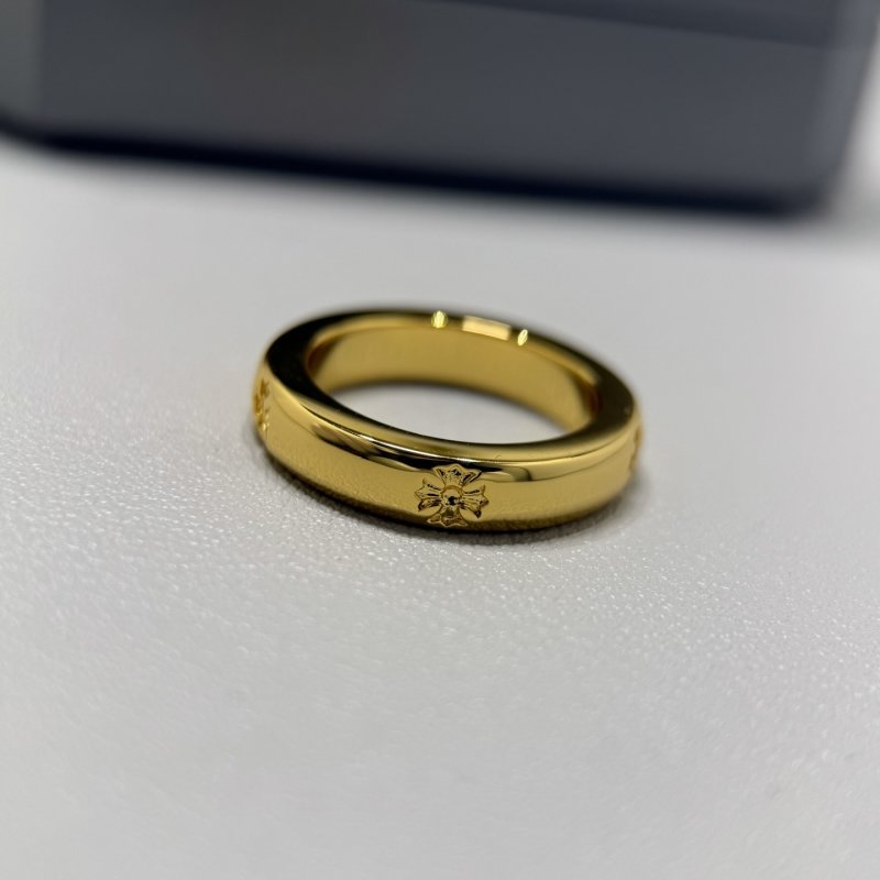 Chrome Hearts 22K Gold Cross Flower Ring view