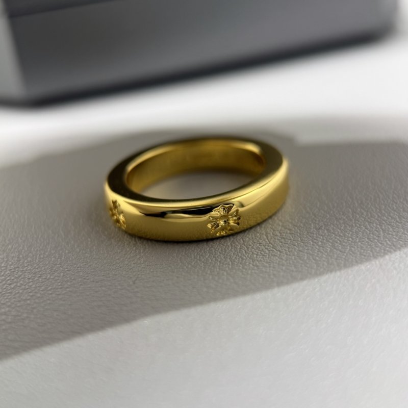 Chrome Hearts 22K Gold Cross Flower Ring view
