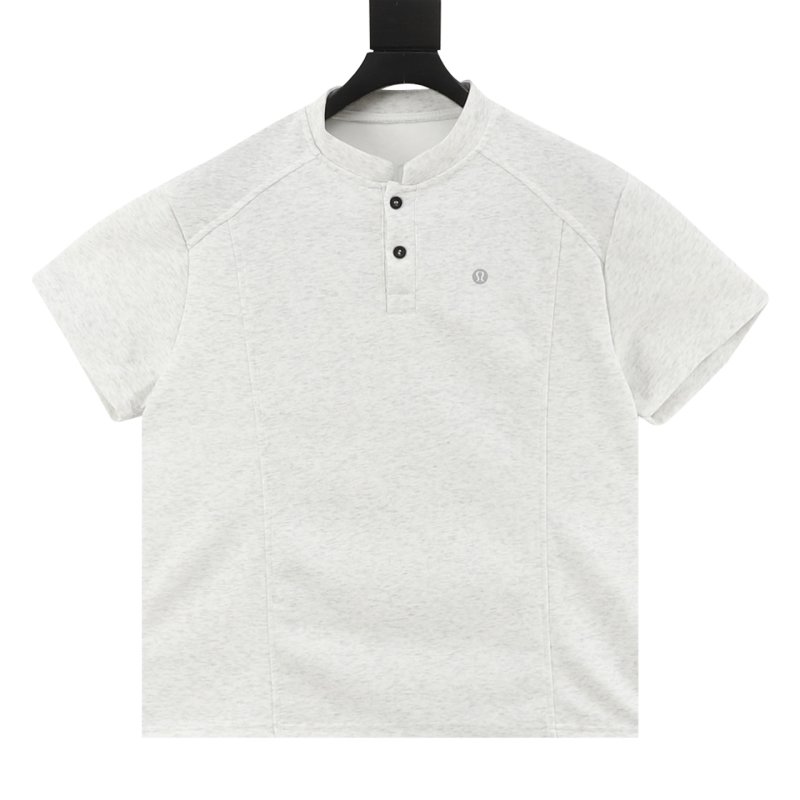 Stone Island Henley Short Sleeve T-Shirt Light Grey view