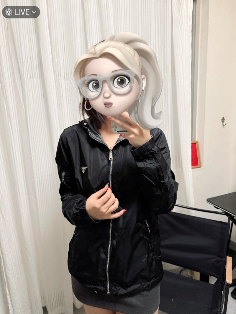 Prada Black Nylon Zip-Up Jacket