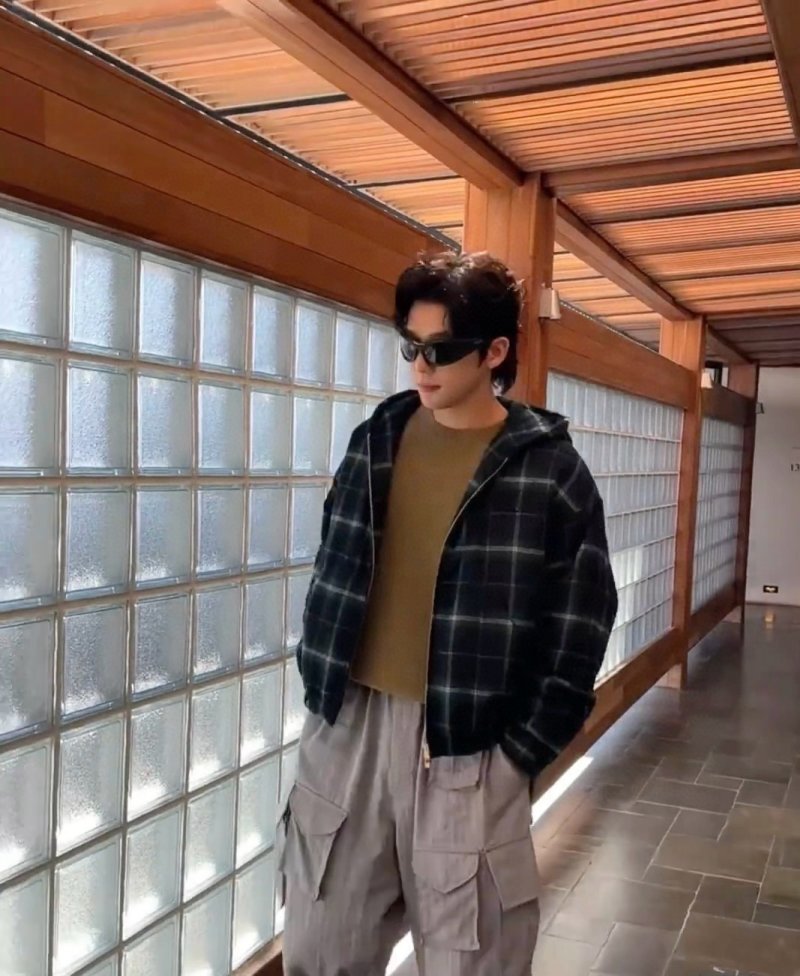 Teal Plaid Zip-Up Jacket view