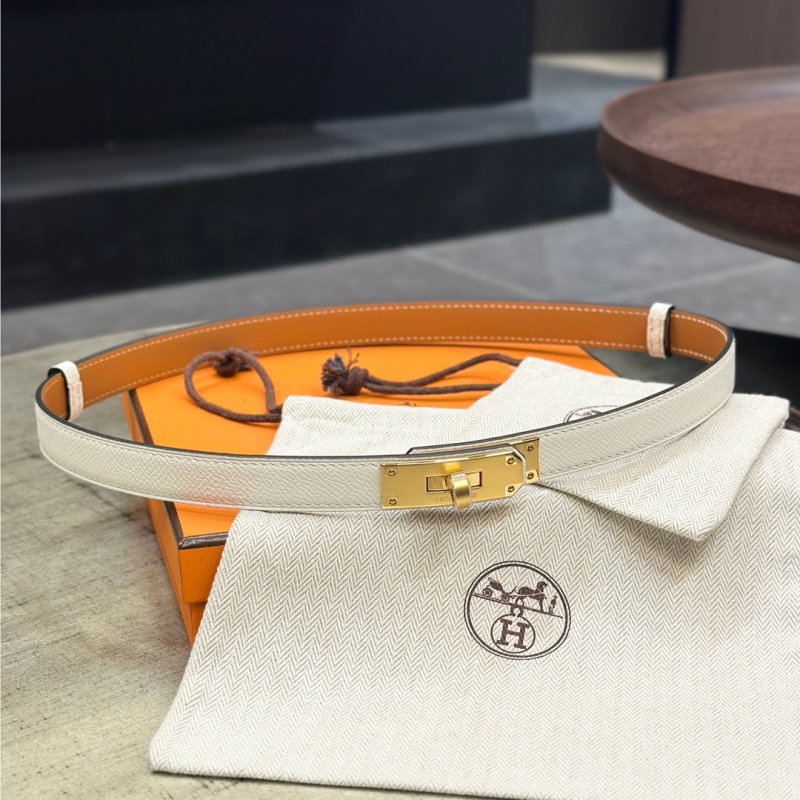 Hermès Kelly 1.8 Cream Epsom Leather Belt view