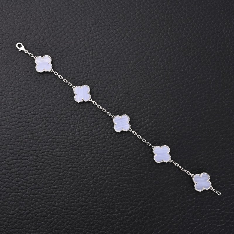 Van Cleef & Arpels Blue Chalcedony Clover Bracelet view