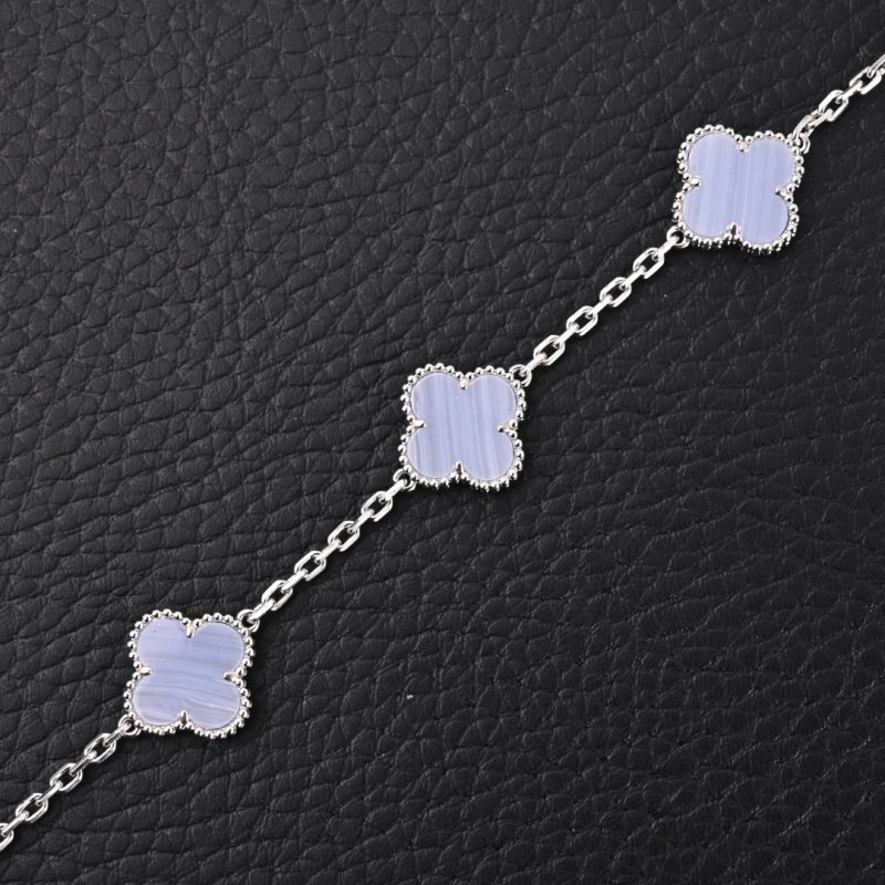 Van Cleef & Arpels Blue Chalcedony Clover Bracelet view