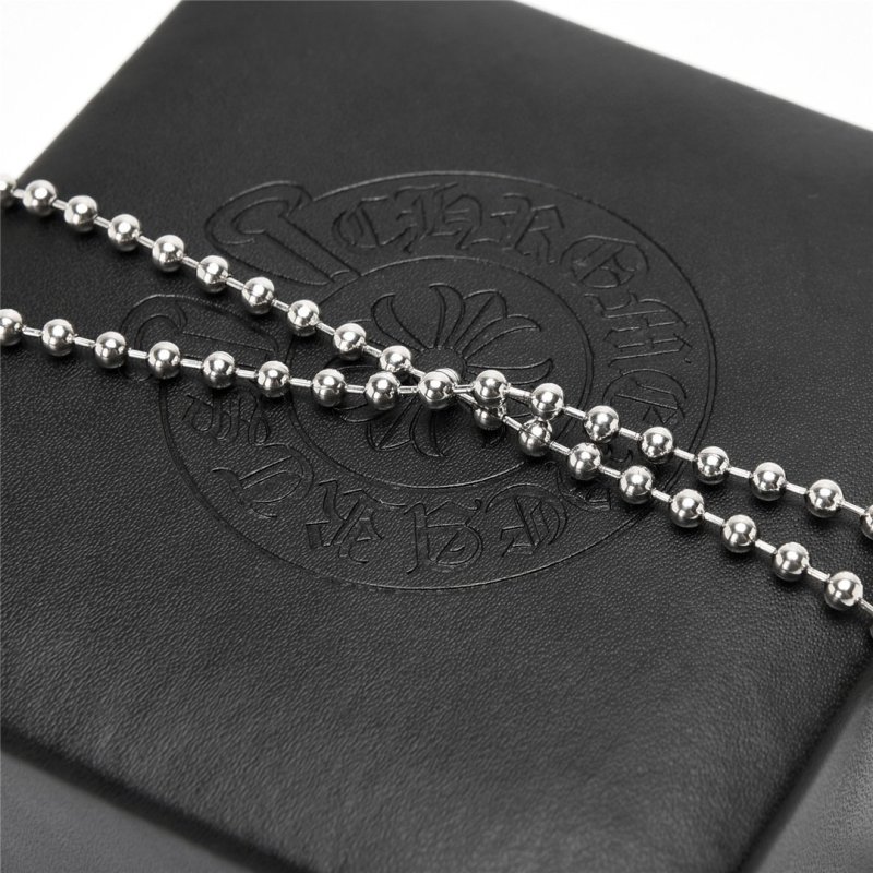Chrome Hearts Hollow Cross Pendant Necklace Silver view