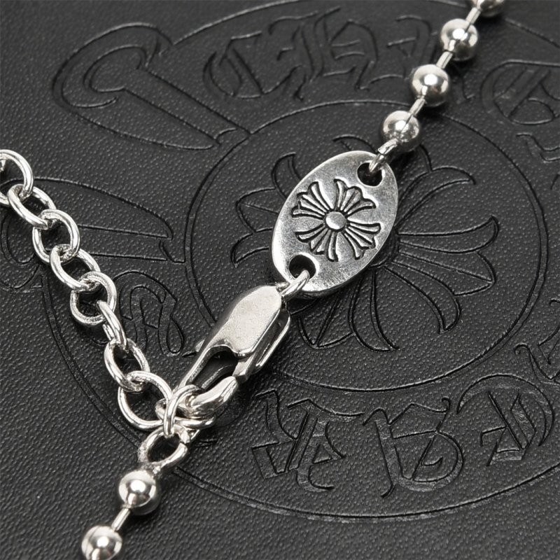 Chrome Hearts Hollow Cross Pendant Necklace Silver view