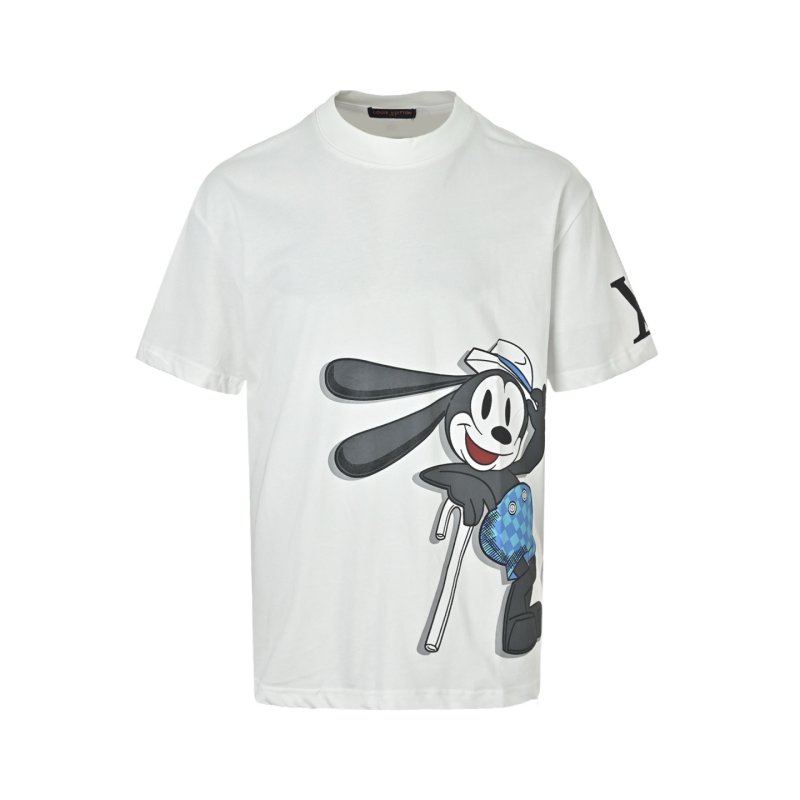 Louis Vuitton White Cartoon Character Graphic T-Shirt view