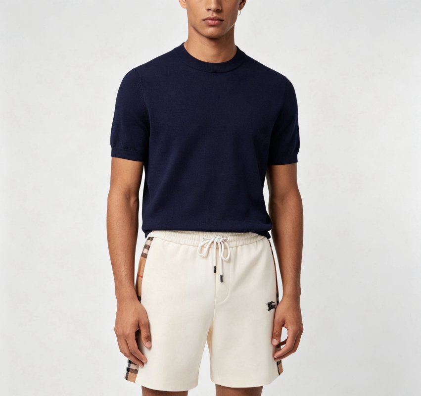 Burberry Cream Check Trim Shorts