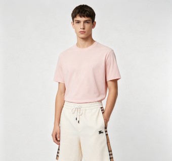 Burberry Cream Check Trim Shorts view 5