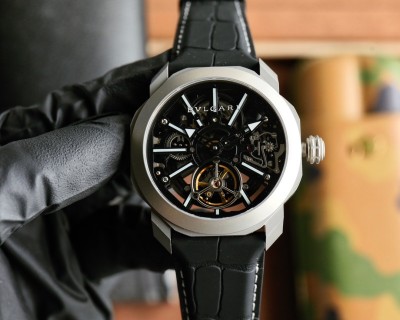 Bulgari Octo Roma Skeleton Automatic Watch 44mm White view 8