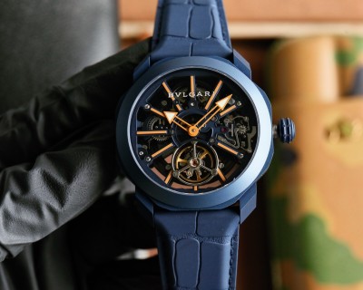 Bulgari Octo Roma Skeleton Automatic Watch 44mm White view 9