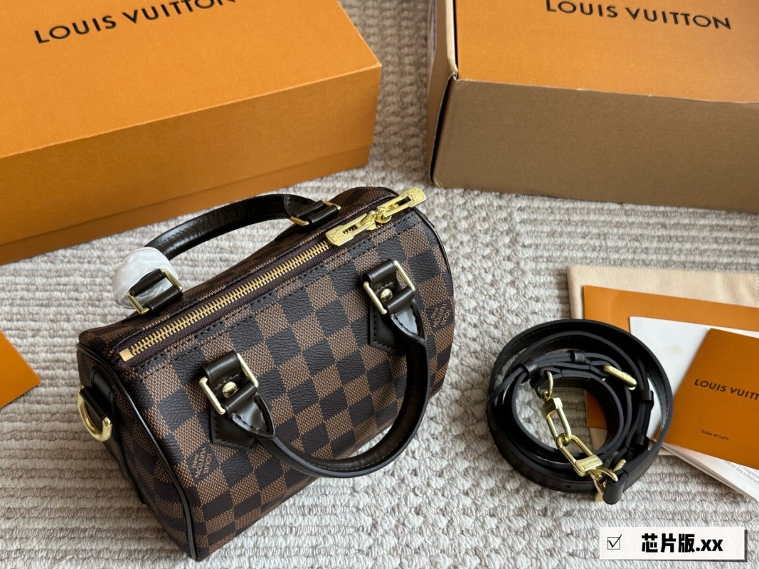 Louis Vuitton Damier Checkerboard Handbag with Adjustable Strap view