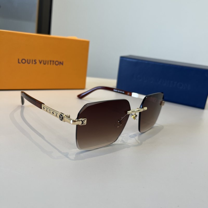 Louis Vuitton Rimless Square Sunglasses Brown Gradient
