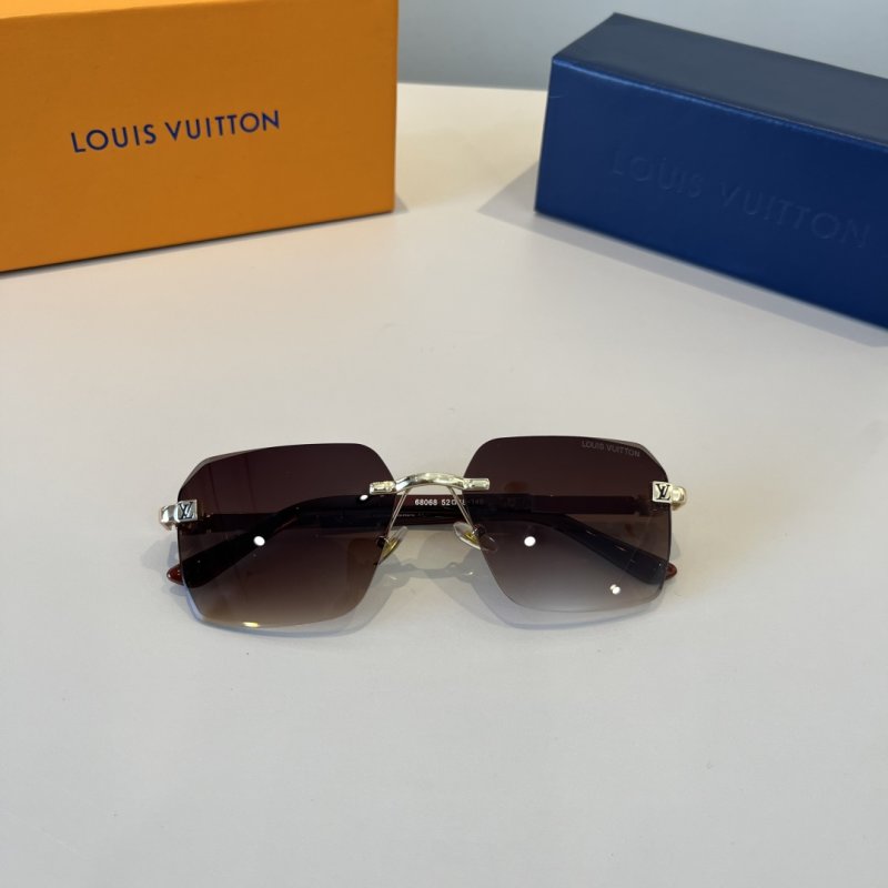Louis Vuitton Rimless Square Sunglasses Brown Gradient view